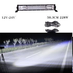 Light Bar 12V 24V Truck Middle Bar Light Super Bright Bright Light (Option: 76 with cigarette lighter-Single pack)