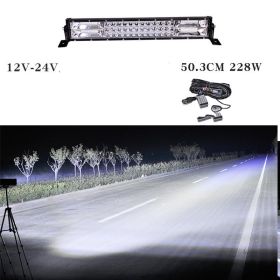Light Bar 12V 24V Truck Middle Bar Light Super Bright Bright Light (Option: 76 with remote control flash-Single pack)