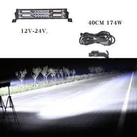 Light Bar 12V 24V Truck Middle Bar Light Super Bright Bright Light (Option: 58 with cigarette lighter-Single pack)
