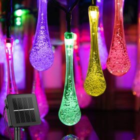 Led Solar Outdoor Waterproof Light (Option: Drop color-12meters 100lights)