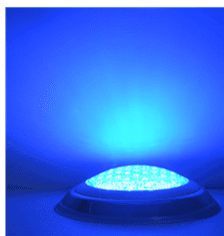 Led Stainless Steel Swimming Pool Light Wall Hanging Light Scene Light Round (Option: Blue-300mm  18W)