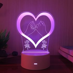 Small Night Light Plug - In Bedroom Bedside Lamp Table Lamp (Option: White-Colorful remote control-USB Charging)