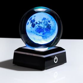 Moon Earth Starry Sky Milky Way Universe Home Furnishings (Option: Black-USB)
