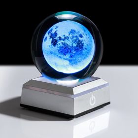 Moon Earth Starry Sky Milky Way Universe Home Furnishings (Option: Silver-USB)