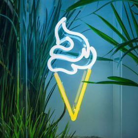 Creative Hanging Wall Bar Atmosphere Light Qing Bar Home Stay Hanging Light Romantic Bedroom Room Layout (Option: Ice cream-USB)