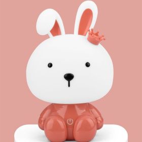 Touch Cartoon Dimming LED Desk Lamp (Option: 7088A touch bunnyred-USB)