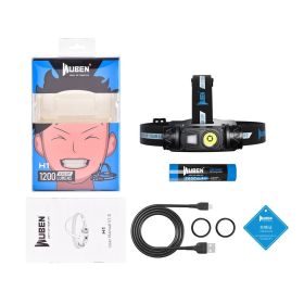 Outdoor Headlights, Bright Lights, Camping, Night Fishing, Cycling, Running, Charging Multi-Light Source Lights (Color: Black)