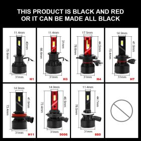 45W Car Led Headlights Far And Near Light Modified Front Fog Lights (Option: 6500K-H1)