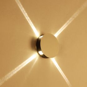 Cross Star Light Bar KTV Project Wall Lamp Decorative Modeling Lamp Outdoor Waterproof A Beam Of Light Wall Lamp (Option: 12W-round-Warm White)