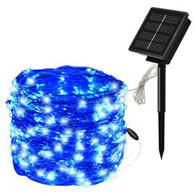 Decorative Outdoor Courtyard Colored Outdoor Christmas Copper Wire String Lights (Option: Blue-10M 100LED)