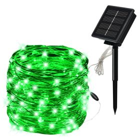 Decorative Outdoor Courtyard Colored Outdoor Christmas Copper Wire String Lights (Option: Green-10M 100LED)