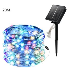 Decorative Outdoor Courtyard Colored Outdoor Christmas Copper Wire String Lights (Option: Four colors r-20M 200LED)