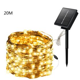 Decorative Outdoor Courtyard Colored Outdoor Christmas Copper Wire String Lights (Option: Warm White-20M 200LED)