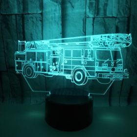 Fire engine 3D light 3D touch color 3D light (Option: Colorful touch switch-99W)