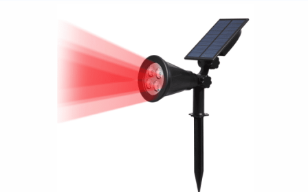 Solar Garden Lawn Light Waterproof Outdoor Street Light RGB Ground Light Garden Lighting Landscape Light (Color: Red)