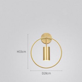 Round golden wall lamp (Option: Golden-Neutral light)