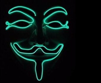 New LED Guy Fawkes Mask (Option: dark green-A)