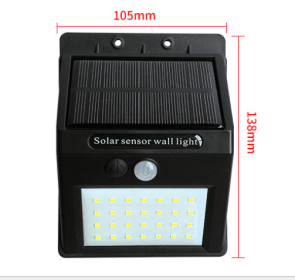 Solar sensor light (Option: Warm light-Black-3 mode 28)