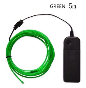 Glow EL Wire Cable LED (Option: Green-5m)