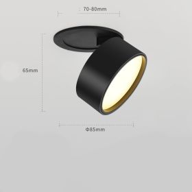 Recessed ceiling light (Option: Black warm light)