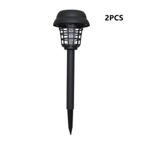 Cross-Border Solar Mosquito Killing Lamp Insecticidal WhiteLight Purple Outdoor Lawn Lamp LED Electronic Mosquito Repellent Lamp (Option: Small mosquito killer-2PCS)
