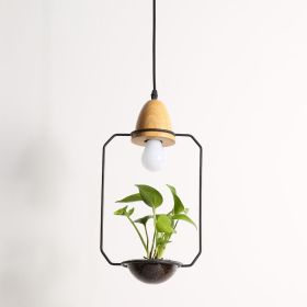 Plant Chandelier (Option: A black-Three color light)