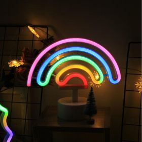 Creative led modeling lamp rainbow popsicle (Option: Rainbow-Battery)