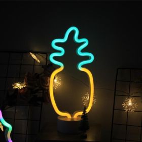 Creative led modeling lamp rainbow popsicle (Option: Pineapple-Battery USB)