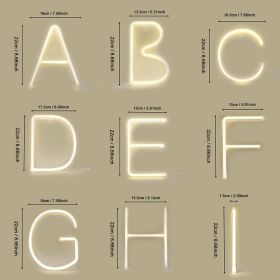 Led English letter light (Option: Night light-S)