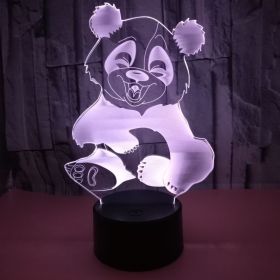 Panda 3D night Light visual light (Option: Black-Telecontrol)