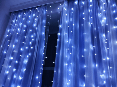 Christmas LED Curtain Lights (Option: US110V-White)