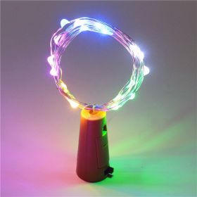 Red wine cork string 2 meters 20 colorful lights (Option: Four colors-3M)