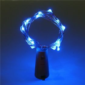 Red wine cork string 2 meters 20 colorful lights (Option: Blue-2m)