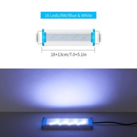 Ultra-thin aquarium light blue and white light (Option: 18cm-EU)