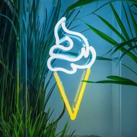 Neon decoration ins creative wall bar atmosphere lamp clean bar bed lamp romantic bedroom room layout (Option: Ice cream2)