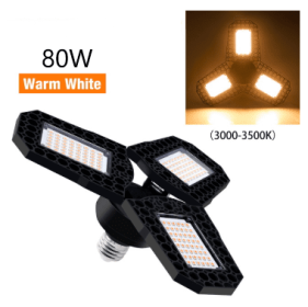 Home Living Room Balcony Lighting Deformation High Bay Lamp (Option: Warm White-80W)
