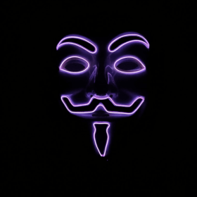 New LED Guy Fawkes Mask (Option: Purple-B)