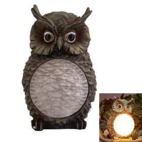 Solar Power Outdoor Owl Figurine Lamp (Option: default)