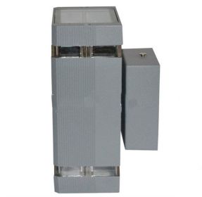 LED Square Wall Lamp 6W12W Double Head Wall Lamp (Option: Square silver-No light)