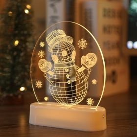 Snowman Bell Acrylic Decoration Night Light (Option: Snowman)