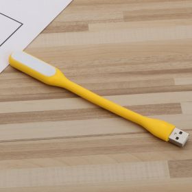 Creative Bendable Mini USB Charging Treasure Night Light Laptop Portable USB Light Eye Protection Light Reading Light 1pc Random Color (Option: Yellow-USB)