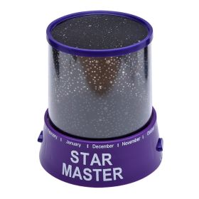 Round starry sky light night light (Color: Purple)