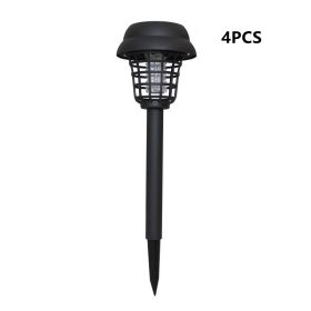 Cross-Border Solar Mosquito Killing Lamp Insecticidal WhiteLight Purple Outdoor Lawn Lamp LED Electronic Mosquito Repellent Lamp (Option: Small mosquito killer-4PCS)