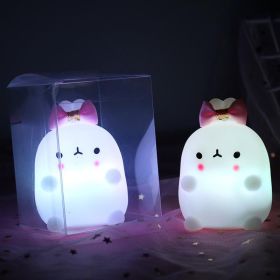 Elementary School Kindergarten Tanabata Gift Cute Rabbit Night Light (Option: Purple smalleared rabbit)
