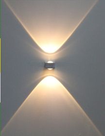 Outdoor Waterproof Wall Lamp LED Square Corridor Aisle Terrace Wall Lamp (Option: Silver shell warm light-Single side light 3W)