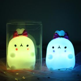 Elementary School Kindergarten Tanabata Gift Cute Rabbit Night Light (Option: Red small ear rabbit)