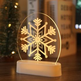 Snowman Bell Acrylic Decoration Night Light (Option: Snowflakes)