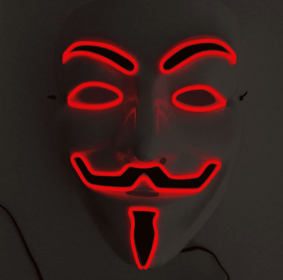 New LED Guy Fawkes Mask (Option: Red-B)
