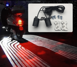 Motorcycle Electric Car Carpet Lamp Wing Projection Lamp (Option: White-5W)