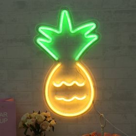 Neon decoration ins creative wall bar atmosphere lamp clean bar bed lamp romantic bedroom room layout (Option: Pineapple)